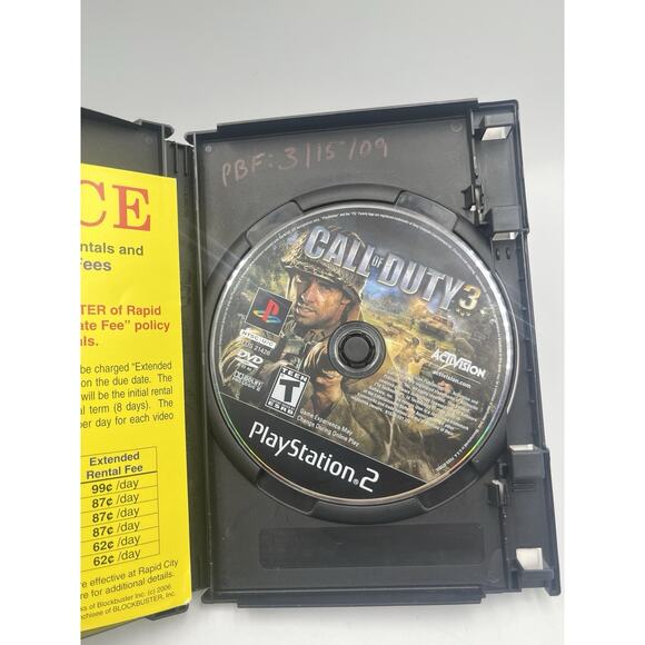 Call of Duty 3 (Sony PlayStation 2, 2006) No Manual - Fast Shipping! - Picture 4 of 7